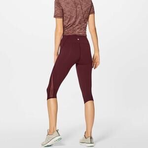Lululemon Train Times Crop (17") Cherry Red